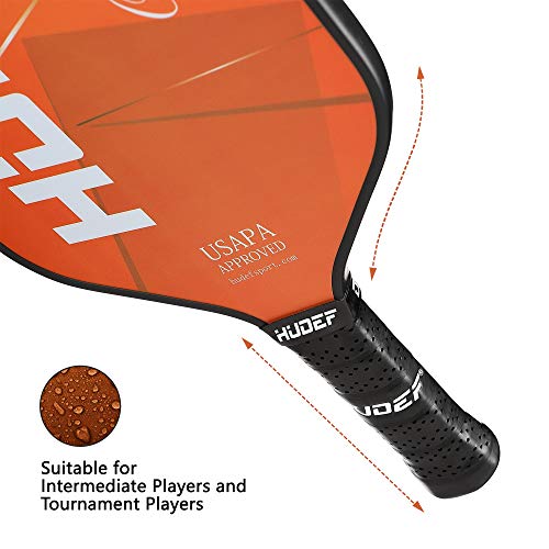 HUDEF Pickleball Paddle Lightweight Graphite Carbon Fiber Face