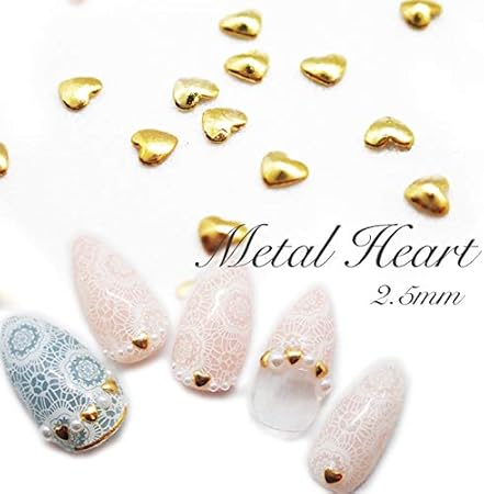 Amazon 速達メール便対応 ハートメタルパーツ 30個 2 5mm ハート型 ハートネイルパーツ ハート ガーリー ジェルネイル Love Love ラブ ネイル レジン ハンドメイド ゴールド Cocoro Nail ドラッグストア