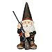 Exhart Garden Gnome, Hunting Harry Garden Statue, Funny Outdoor Garden Decoration, 7 x 13.5 Inch