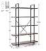 HOMISSUE 5-Shelf Industrial Bookshelf and Bookcase, Rustic Wood and Metal Bookcases Furniture, 70.0