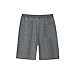 Leward Men's Casual Classic Fit Cotton Gym Short (L, Dark Grey)