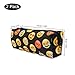 Caveen Emoji Pencil Pen Case Pouch Bag with Zipper for Girls, Kids,School Student Stationery Office Supplies Pack of 2 Black and White
