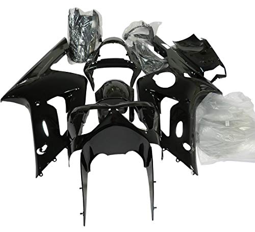 PROMOTOR Motorcycle Fairing Kit Glossy Black Fairings for Kawasaki Ninja 636 2003-2004
