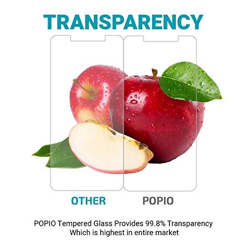 POPIO Tempered Glass for Realme 1 (Transparent) Full Screen Coverage (Except Edges), Pack of 2