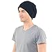 FORBUSITE Mens Slouchy Long Beanie Knit Cap for Summer Winter, Oversize, Black