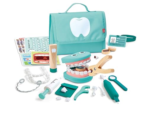 Hape Little Dentist Kit | Role Play for Kids | Educational Game with Realistic Tools