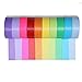 Scraft Artise (10) Rolls of Rainbow Washi Tape, Japanese Masking Tape Set, 15mm x 10m, Approx. 5/8