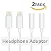 Phone 7/7 Lightning Adapter,MISSWU Lightning Connector to 3.5mm Headphone Earphone Extender Jack Adapter Convenient and Suitable for iPhone 6/6s/7/7 P (2pack)