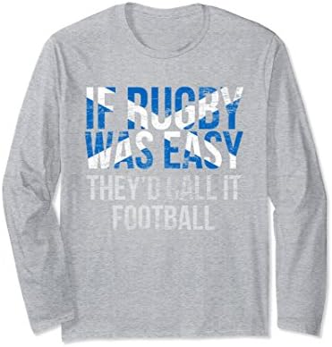 Unisex Funny Scottish Rugby Long Sleeve T Shirt - Scotland Rugby Sh 2XL Heather Grey