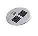 Desktop Power Grommet, Desk Grommet USB Outlet Recessed Power Outlet with 2 AC Outlets and 2 USB Charging Ports, Aluminum Alloy Surface Power Socket with 6 FT Heavy Duty Extension Cord (18 AWG 10A)