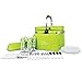 Deco Foldable Insulated Picnic Basket, w Plates, Glasses & Flatware - Keeps Food Cold or Warm for Hours - Full Sized Set Folds Down to 5 Inches