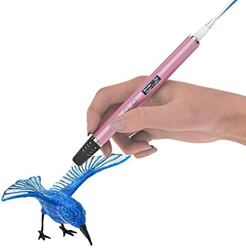 Scribbler 3D Pen V3S Nano New Awesome Small Sized Design Model Printing Drawing 3D Pen with LED Screen Different Colors - Pink