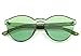 GAMT Rimless Tinted Transparent Sunglasses Futuristic Colorful Designer Glasses (Green, 60)