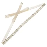 Remedios Elegant and Stylish Pearl Rhinestone Embellishments Bridal Belt Sash,Champagne