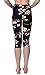 VIV Collection One Size Print Capri Leggings, Lily Black
