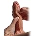 Double-layered Dildo Realistic Liquid Silicone Penis With Strong Suction Cup, 7 Inch
