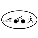 New Triathlon Logo Decal Sticker Swim Bike Run Cycling