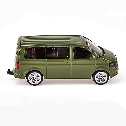 siku 1070, VW Multivan, Metall/Kunststoff, Rot, Öffenbare Heckklappe, Anhängerkupplung – Bild 3
