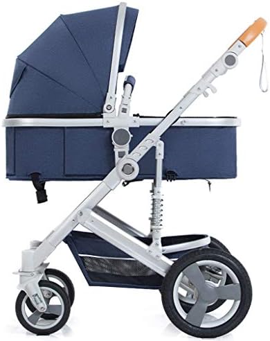 Fold Jogging Stroller Compact Umbrella Stroller with Anti-Shock Springs Newborn Baby Buggy Adjustable High View Pram Travel System Infant Carriage Pushchair