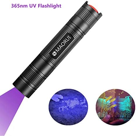Black Light Flashlight,365nm Flashlight Perfect Detector for Pet Urine,Dry Stains and,Handheld Blacklight
