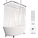 Riyidecor Clawfoot Tub Wrap Around Shower Curtain Liner Freestanding Bathtub All Around 180x70 Inch with Clear Foot Tub Round Surround Oval Extra Wide Metal Shower Hooks Included Heavy Duty