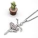 Adecco LLC Little Girl Necklace Dancer Ballet Recital Gift Ballerina Dance Necklaces Teen Girls Jewelry 16 inches (Lovely pink)