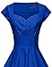 GownTown Womens Dresses Party Dresses 1950s Vintage Dresses Swing Stretchy Dresses, Royal Blue, X-Large
