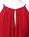 JJ Perfection Women's Sleeveless Double-Layered Pleated Mini Chiffon Dress RED S