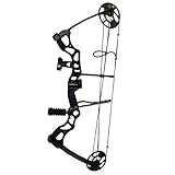 SAS Rage 70 Lbs 30'' Compound Bow Package with 5-pin Bow Sight, Arrow Rest, Stabilizer, Braided Bow Sling, Peep Sight