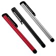 3 Pack of Universal Touch Screen Stylus Pen (Red + Black + Silver)