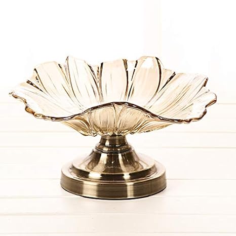 T-JMGP Plato de frutas Pelea de frutas Decoración de vidrio plato de frutas hogar