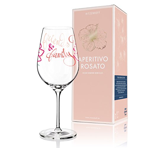 RITZENHOFF Aperitivo Rosato Aperitifglas von Virginia Romo, aus Kristallglas, 600 ml, mit trendigen Dekoren – Bild 5
