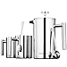 French Press Coffee Maker Set - [5-pieces] 18/8 Stainless Steel Double Wall Vacuum Insulated Coffee Press 34 oz. with 2 Stainless Steel Coffee Mugs 16 oz., S/S Spoon, Coffee Scoop, Bonus Screen Filter