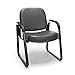 OFM Reception Chair with Arms - Anti-Microbial/Anti-Bacterial Vinyl Guest Chair, Charcoal (403-VAM)