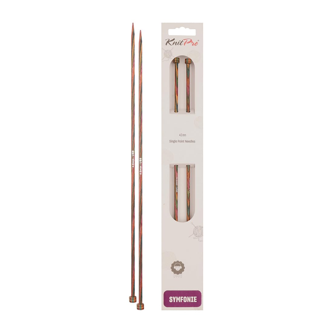 KnitPro Symfonie Single Pointed Needles 6" (15cm) | 4.00mm