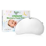 Newborn Head Shaping Pillow By SeekZiggy - Larger, Long Lasting Easy to Clean Memory Foam Prevents Flat Head for Babies and Infants