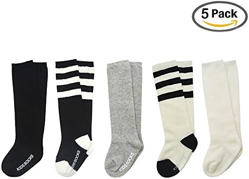 Baby Knee High Socks Girls Boys Toddler Uniform Cotton Non Skid Stockings 0-2 Years
