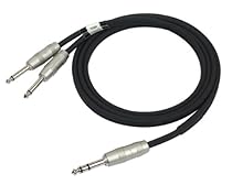 Kirlin Cable Y-336PR-06 - 6 Feet - 1/4-Inch Stereo Plug to Dual 1/4-Inch Mono Plug Y-Cable
