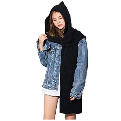 Women Winter 3 in 1 Hooded Hat Scarf Wrap Shawl Crochet Knit Pullover Neckwarmer Women Winter 3 in 1 Hooded Hat Scarf Wrap Shawl Crochet Knit Pullover Neckwarmer