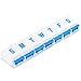 Pill Case Box, 7 Days Pill Organizer, Supplements & Vitamins & Pills Holder Dispenser, Travel Planner Bussiness Trip Medication Container with Press Button