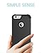 iPhone 6 Plus / 6S Plus Case, SAVYOU Shock-Absorbing Flexible Durable TPU Bumper Case Anti-Slip Front and Back Hard PC Defensive Protection Cover for Apple iPhone 6 Plus / 6S Plus Black
