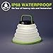 Solar Portable Led Camping Lantern Lights Outdoor -Tabletop Lantern Rechargeable Emergency Light Collapsible Flashlight- Solar or USB Chargeable for Outdoor Hiking Tent Garden (Green)