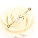 BODYA Industrial Barbell Earring Gold Floral CZ Crystal Cartilage Piercing Earring 14G Steel