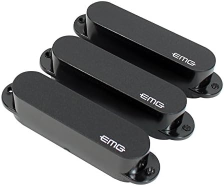 EMG EMG-S Ceramic Single Coil Active Pickup Set Black + Free 18 ft Cable