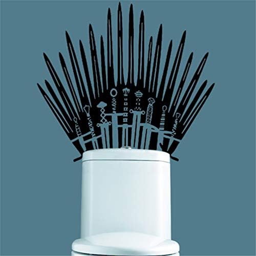 Wall Sticker Family DIY Decor Art Stickers Home Decor Wall Art Iron Throne Toilet Game of Thrones Katana Decal for Behind Your Toilet On Bathroom