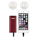 EasyAcc Metal 6700mAh (2.4A Output & 2A Input) Power Bank External Battery Pack for Smartphones Tablets and More - Black & Red