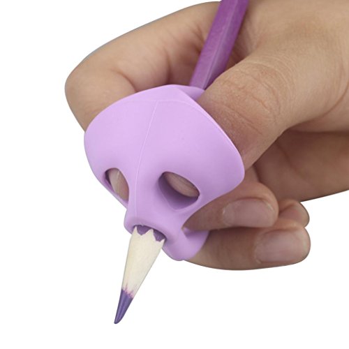 CSSD Children Kids Silicone Pencil Holder Pen Writing Aid Grip Posture Correction Tool New 1 Set/3 Pcs (colorful) - Thumbnail 3