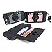 UnnFiko Wallet Case for iPhone 7 Plus/iPhone 8 Plus, Cute Camera Design, Purse Flip Card Pouch Stand Holder Cover Case with Long Shoulder Strap (Gray, iPhone 7 Plus / 8 Plus)