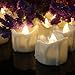 12pcs Warm White Flickering Tea Lights Battery Operated, Flameless Led Tealight Candles for Wedding Holiday Centerpiece Reception