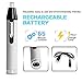 Nose Hair Trimmer - Electric Eyebrow and Facial Hair Clippers 4 in 1 Rechargeable Mute Motor Waterproof Ear and Nose Hair Trimmer Double-Edge Stainless Steel Blades Tool, Christmas Gift for Men